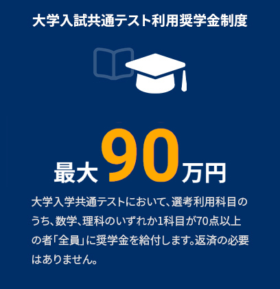 大学入試共通テスト利用奨学金制度