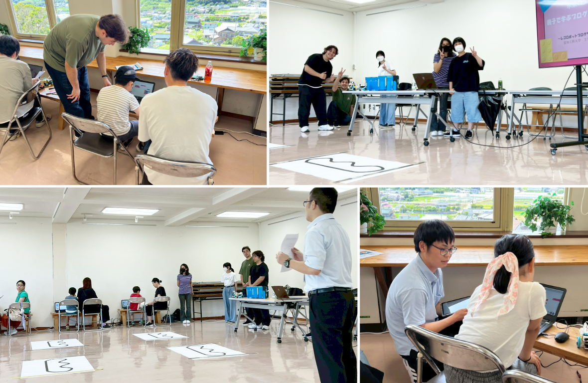 電子ロボット工学科の学生が講師を務める親子プログラミング講座を開催